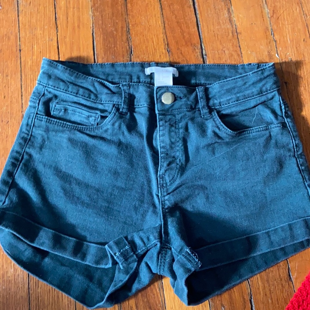 2/$10 Hunter green jean shorts